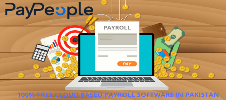 Modern office team using payroll software in pakistan on a dashboard interface.