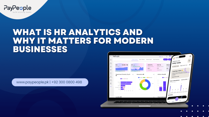 Data driven hr analytics dashboard showing employee performance metrics on cloud software.
