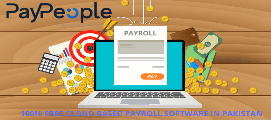 Dashboard of payroll software in pakistan displaying employee salary processing and tax calculations.