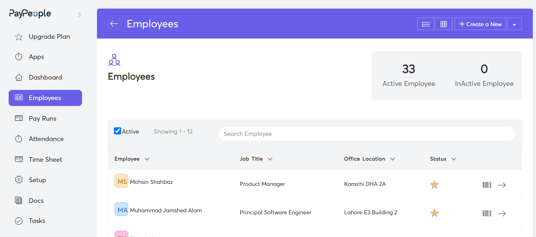 Modern dashboard showing automated features of payroll software in pakistan on a laptop screen.
