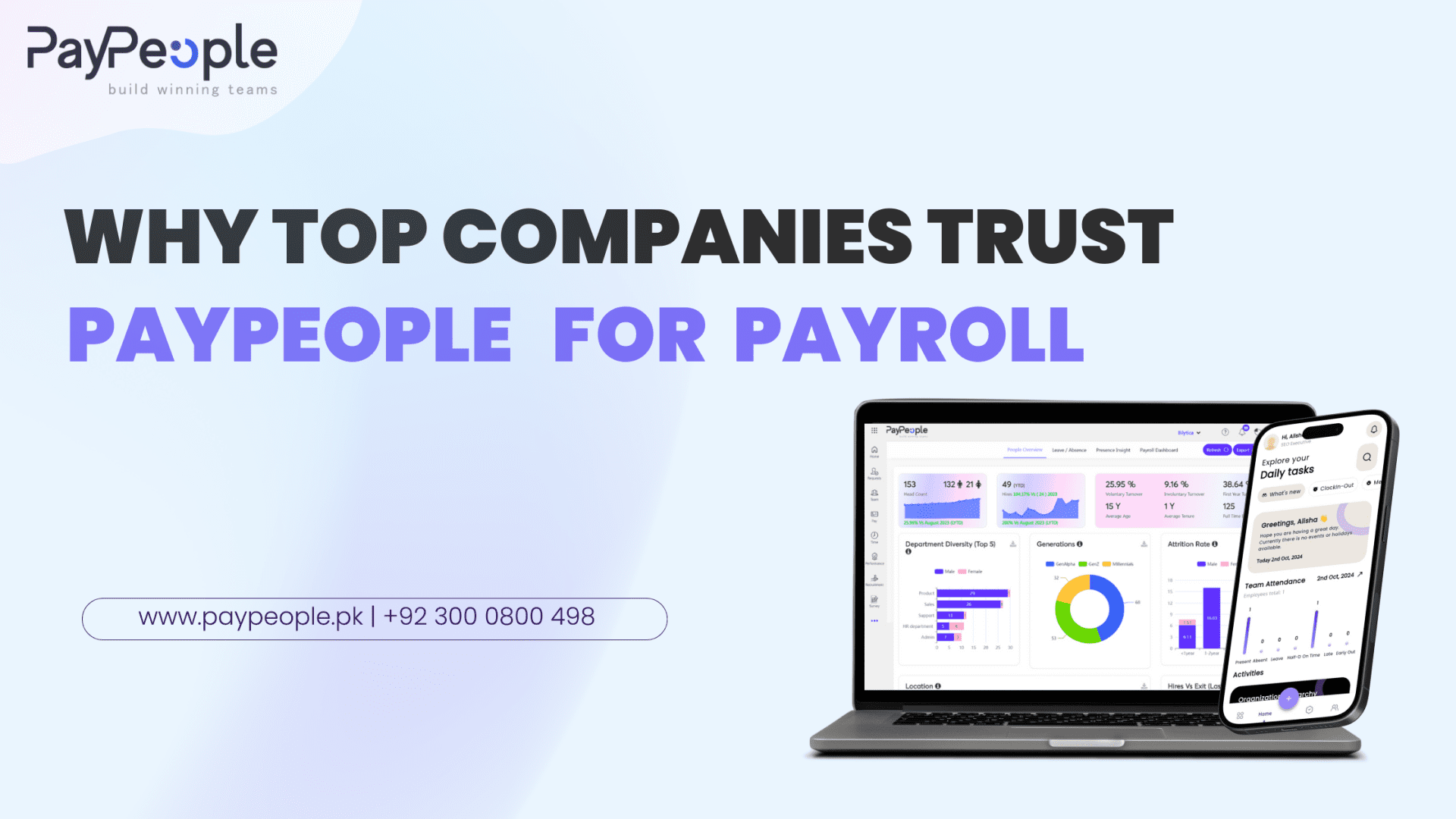 Modern professional dashboard showing automated payroll processing for enterprise businesses in Pakistan.