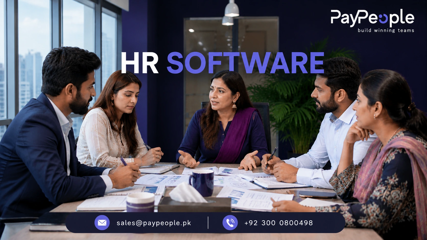 HR team discussing HR software and workforce management in Pakistan
